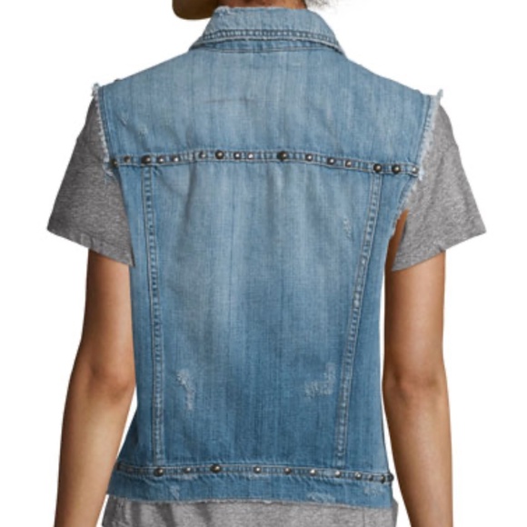 BNWT Joe's Jeans Debbie Studded Vest XS - Picture 2 of 2